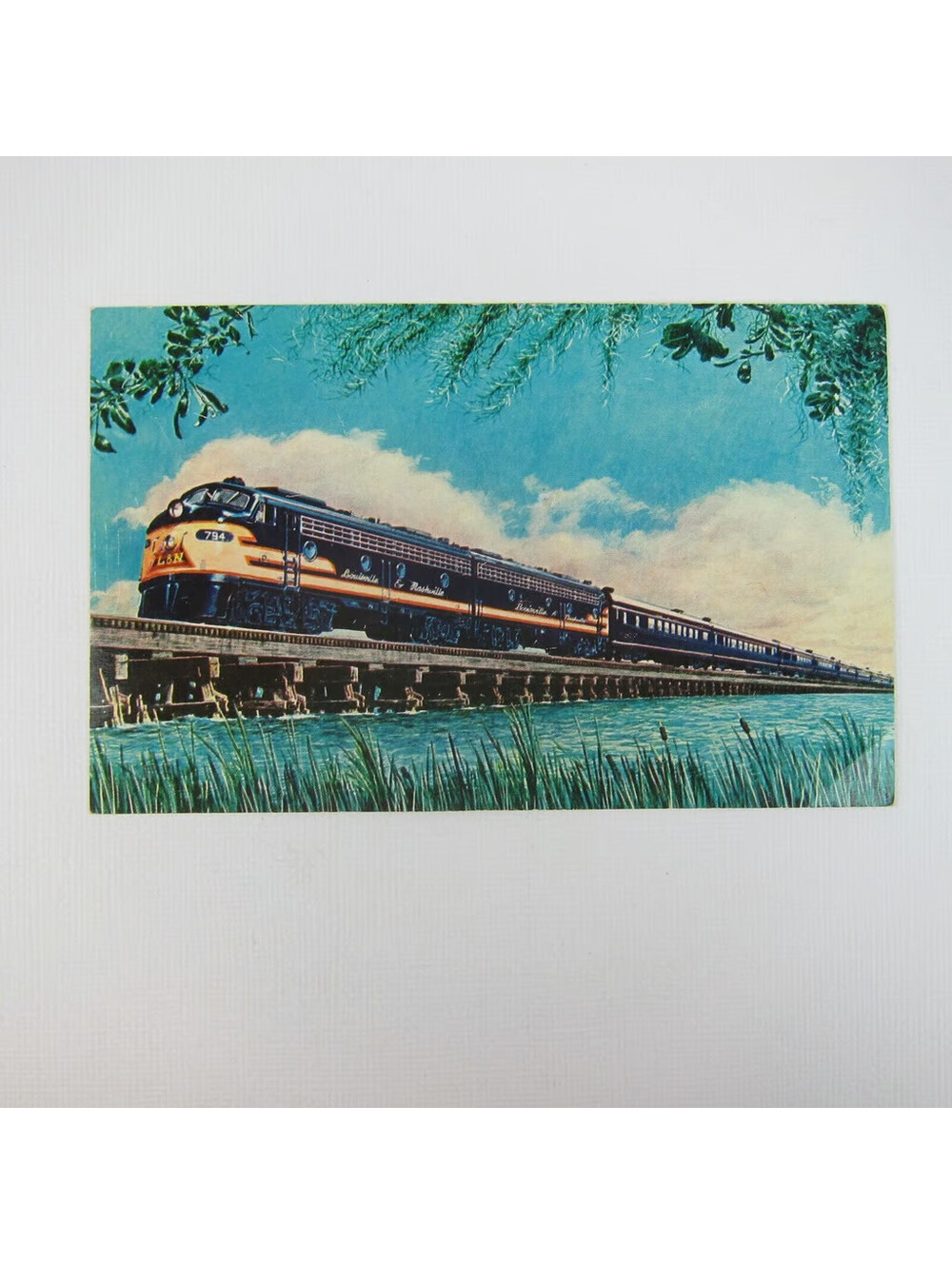 Postcard Humming Bird Diesel Train Louisville Nashville Railroad Vintage UNPOSTD